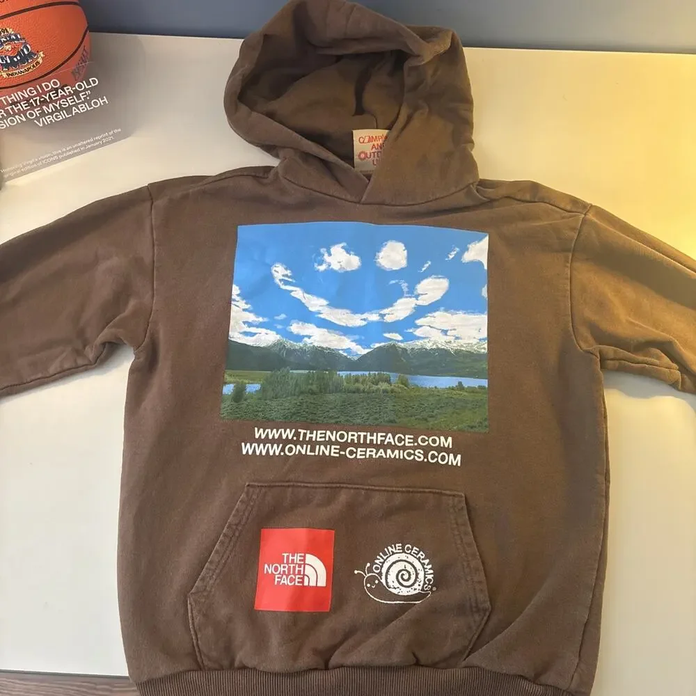 The North Face X Online Ceramics Hoodie - Earth Brown - Size XS